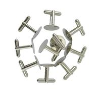 Yitaocity Lot de 10 Boutons de Manchette Ronds argentés 15 mm