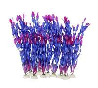 Yitaocity Lot de 10 grandes plantes artificielles en plastique de 30,5 cm de haut pour décoration d'aquarium (violet)