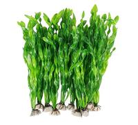 Yitaocity Lot de 10 grandes plantes artificielles en plastique de 30,5 cm de haut pour décoration d'aquarium (vert)