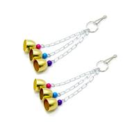 Yitaocity Lot de 2 cloches à suspendre en acier inoxydable pour perroquet, conure, cacatoès, ara, perruche, calopsitte, inséparable, pinson