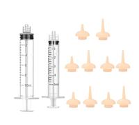 Yitaocity Lot de 2 seringues d'alimentation pour animaux de compagnie avec 10 , outils d'alimentation en silicone pour chaton chiot, seringue d'alimentation de 5 ml 10 ml pour chiots