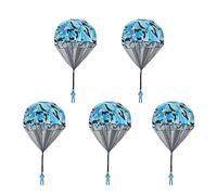 Yitaocity Lot de 5 parachutes volants pour homme sans enchevêtrement - Jouets pour homme - Jouets pour homme - Jouet de parachute volant sans batterie (bleu armée)