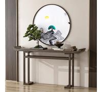 YITAYMLI Table Console Moderne pour Hall d’entrée en Bois Massif, Style Chinois Contemporain, Table canapé Vintage et élégante pour Porche, Meuble décoratif rétro et Fin(Vintage,120cm/47.2in)