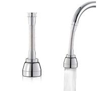 Yitexin 2 Emballages Salle De Bain Brise Jet Robinet Cuisine Pulvérisateur Pièce Jointe, 360° Rotable Flexible Douchette Adaptable Sur Robinet Buse Pivotant Remplacement 3 Modes (argent)