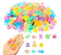 Yitexin 200 Pièces Lumineuses Petits Animaux de Résine, Lumière dans l'obscurité Mini Figurine Pack de Variété, Mini Resin Animals en Vrac à Cacher (Style aléatoire)