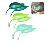 Yitexin 4 Pièces 3 Couleurs Hamac Feuille de Lit Betta avec Ventouse, Simulation de l'Habitat Repos Hamac pour Possion Betta Basking Plateforme, Petit Réservoir Grenouille (3 Couleurs, 18,5 x 7 cm)