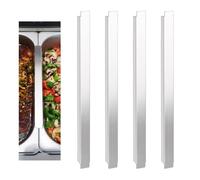Yitexin 4 Pièces 32cm Adaptateur de Table de Vapeur en Acier Inoxydable, Barre de Diviseurs de Table de Vapeur en Métal pour la Préparation de la Poêle Alimentaire de Restauration l'hôtel (4 Pièces)