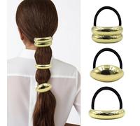 Yitexin 6 Pièces élastiques à Cheveux en Métal Titulaires, Elastique Manchette de Cheveux Clip Bandes Bijoux pour Queues de Cheval Tresses Filles Femmes Accessoires (Style 1)