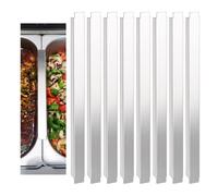 Yitexin 8 Pièces 32cm Adaptateur de Table de Vapeur en Acier Inoxydable, Barre de Diviseurs de Table de Vapeur en Métal pour la Préparation de la Poêle Alimentaire de Restauration l'hôtel (8 Pièces)