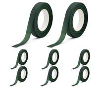 Yitexin 8 rouleaux floratape vert foncé 0,47 in x 32,8 Yard, ruban fleuriste autoadhésif imperméable, wrap de la tige adhésive pour les fournitures d'arrangement de fleurs fraîches (Vert)