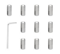 Yitexin Kit de 11 Vis Sans Tête Hexagonales 155023 avec Clé Allen pour Robinet, Vis Sans Tête en Acier Inoxydable, Vis de Fixation pour Robinet à Poignée Unique Cuisine et Salle de Bain (Argent)