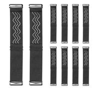 Yitexin Lot de 10 bandes élastiques réglables noires avec bandes en silicone pour sécuriser la perruque, boucles amovibles antidérapantes pour maintenir les perruques (villus)