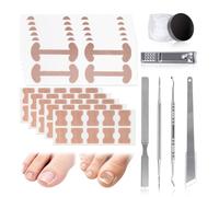 Yitexin Lot de 105 correcteurs d'ongles incarnés professionnels avec bandes correctrices, patch, tondeuses, lime et outils de levage pour pédicure à domicile (105 pièces)
