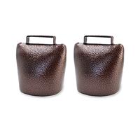 Yitexin Lot de 2 grandes cloches en fer de 7,5 × 5,5 × 9,5 cm pour chevaux de vache, animaux de la ferme, clochettes de porte, accessoires antivol