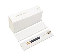 Yitexin Lot de 30 pochettes en papier pour stylo, pochette pour stylo à bille, emballage cadeau, marque-page 13,5 x 3,5 cm, blanc