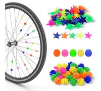 Yitexin Lot de 360 perles rondes et en forme d'étoile pour rayons de vélo à clipser en plastique pour garçons et filles (360 pièces)