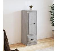 YITHOPI Buffet multifonction - En bois - Gris sonoma - 36 x 35,5 x 103,5 cm