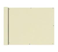 YITHOPI Toile de balcon - Brise-vue rectangulaire - Protection visuelle de balcon - Revêtement de balcon - Pour balcon, jardin en plein air - Tissu Oxford 90 x 600 cm - Crème
