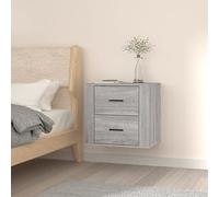 YITHOPI Vitrine de salle de bain - Meuble haut - Table de chevet murale - Gris Sonoma - 50 x 36 x 47 cm