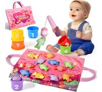 Yitical Jouet Bebe 1 an, Montessori Pêche a la Ligne Jeux pour Enfant 1 2 Ans, Educatif Jouet Bébé, Cadeau pour Fille Garcon 1-3 Ans 6 12 18 Mois