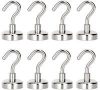 Yitobici Crochets magnétiques, crochets magnétiques, aimants super puissants avec crochets, grand support magnétique pour une utilisation en cuisine, 8 pièces