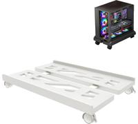 Yitobici Support De Processeur Mobile, Support Pc Universel Avec Quatre Roues, Convient Pour Ordinateur De Tour Et Bureau, Blanc