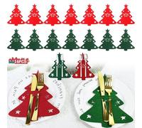 YITONGFU 16 Pièces Porte Couverts en Feutre de Noël, Sac à Couverts Noël Décorations,Porte Couvert de Noel,Couteaux Fourchettes Cuillères Vaisselle Sacs à Couverts