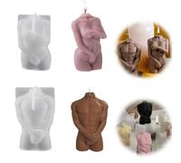 YITONGFU Corps de femme homme moule bougie,moule bougie silicone,Forme de Bougie en Silicone 3DCréative Moule à Bougie pour la Fabrication de Bougies Aromathérapie Savon Gâteaux Chocolats