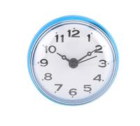 Yitre Horloge de Salle de Bain Attachée, avec Ventouse Silencieuse, Horloge étanche à la Mode, pour la Cuisine pour la Salle de Bain ou la Cuisine (Bleu)