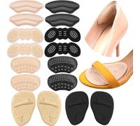 YIUERTEO - 8 paires de poignées de talon pour chaussures pour femme, inserts de coussinets pour chaussures, coussinets pour chaussures de femme, inserts dans le talon de la chaussure