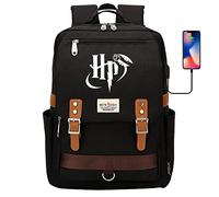 YIUNL Sac à dos Harry Magic pour l’université, sac à dos imprimé H&P décontracté pour le travail, les voyages et les activités de plein air grand sac noir