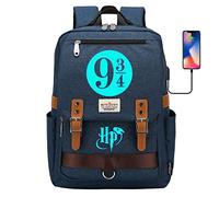 YIUNL Sac à dos magique Harry, sac d’école lumineux bleu mode 9&4/3, sac d’apprentissage pour garçons/filles/adolescents grand bleu marine