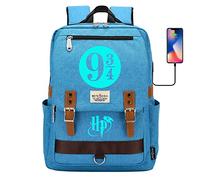 YIUNL Sac à dos magique Harry, sac d’école lumineux bleu mode 9&4/3, sac d’apprentissage pour garçons/filles/adolescents grand bleu