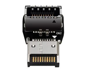 YIUPEDRFG Adaptateur USB 1 en façade, Type E, Format Compact, coude à 90°, Conversion Facile et Pratique. Coude de Direction à 90° avec Interface de Type E.