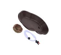 YIUPEDRFG bac à Eau pour Reptiles, gamelles pour Tortues et Dragons barbus, gamelle avec Rampe d'accès pour Boire, Nager et se dépenser, avec évacuation, 39 x 26.5 x 5 cm