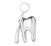 YIUPEDRFG Broche élégante en forme de dent, broche de dents dessin animé, bijou mignon en émail, cadeau pour toute tenue, mode, exquise forme dent dessin animé, Argent, 3.1 x 1.5 cm