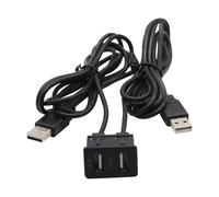 YIUPEDRFG Câble d'extension encastré pour Voiture avec Double Connexion USB facilitant Une Utilisation Fluide dans Les véhicules, Les Bateaux, camions et Motos. Accessoires pour Tableau de Bord.
