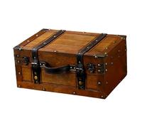 YIUPEDRFG Coffret de rangement en bois à l'ancienne, valise décorative vintage en bois avec couvercle à charnière, accessoire photo pour événements et ateliers, coffret bijoux pour cartes de visite,