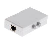 YIUPEDRFG Commutateur réseau innovant à 2 Ports pour Le Partage de réseau sans interférence électronique. Boîtier à Double Bouton-Poussoir pour Ordinateur, 2 Ports.