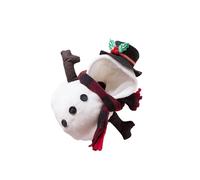 YIUPEDRFG Déguisement de Noël pour Animaux de Compagnie, Taille S. Ce déguisement Bonhomme Neige, orné d'éléments Populaires des fêtes Fin d'année, est conçu pour Apporter la pour Joie, Blanc, S