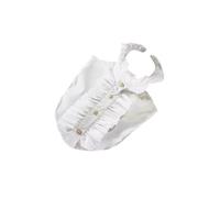 YIUPEDRFG Faux col montant à volants en coton, accessoire pour pull et chemise, rehausse le style féminin. Chemisier demi-blanc pour femme.