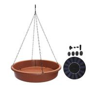 YIUPEDRFG Fontaine à Oiseaux Suspendue transformant Votre Espace extérieur avec mangeoire à Oiseaux décorative Suspendre pour Patio, Jardin terrasse. Pompe Eau extérieure.