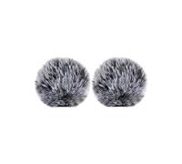 YIUPEDRFG Mini micros à réduction de Bruit, compatibles avec la Plupart des téléphones, Voix Claire, Microphone Cravate sans Fil ABS, Facile à Utiliser, Boule de Poils Coupe-Vent, Une Paire