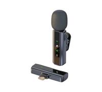 YIUPEDRFG Mini micros à réduction de Bruit, compatibles avec la Plupart des téléphones, Voix Claire, Microphone Cravate sans Fil ABS, Facile à Utiliser, Type-c, Un Un