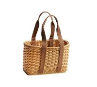 YIUPEDRFG Panier tissé Durable et Fait Main pour Facilement Articles de Toilette et Serviettes. Facile à Nettoyer et à essuyer. Panier provisions Double poignée, Porte-Articles Divers, paniers