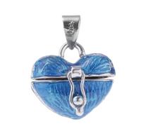 YIUPEDRFG Pendentif funéraire commémoratif pour animaux de compagnie, élégant pendentif en forme de cœur pour conserver les cendres et des lettres d'amour, Bleu