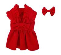 YIUPEDRFG Robe de Noël pour Chiot Adorable, Ensemble de vêtements pour Chien, idéal pour Les fêtes d'hiver. Élégante et Confortable pour Votre Animal Compagnie. Cette Jolie Robe à nœud Papillon est