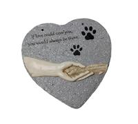 YIUPEDRFG Statue commémorative pour Chien, Pierre tombale pour Animal de Compagnie ornée d'une Empreinte de Patte réaliste, Symbole d'amour éternel. Pierre tombale avec Empreinte Patte.