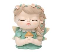 YIUPEDRFG Statue de fée de dessin animé, pot fleurs en résine, tête fille créative, trou drainage pour plantation intérieure et extérieure. Ce pot fleurs féerique est durable. Sa, StyleC