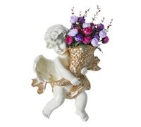 YIUPEDRFG Statue de Ren Vase à fleurs Décoration murale Cadeau Sculpture d'ange Figurine Ornement Jardinière Vase à fleurs Ren Cadeau Décoration murale 3D, Droite, 39x30x14cm